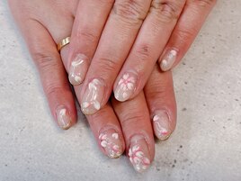 3D桜デザインネイル