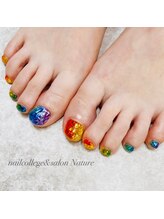 ネイルカレッジアンドサロン ナチュレ(nailcollege&salon NATURE)/カラフルフット