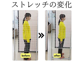 ストレッチヒーロー 岡山問屋町店/姿勢のビフォーアフター