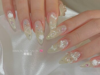 リボン(RIBBON)/【クリスマスキラキラネイル】