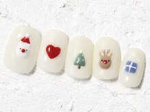 ネイルメゾン 渋谷店(NAIL MAISON)/クリスマスハートサンタ¥10000