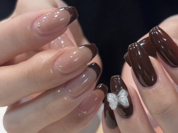 エティル(Etel atelier)/リボンネイル/フレンチネイル