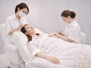 サロンド テン 広尾(salon de TEN)の写真/<同時施術対応>エステ・まつ毛・ネイルが同日に叶う、忙しい大人女性のためのサロン♪