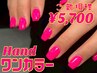Hand《新規》【ワンカラー/ラメグラ】￥7700→￥5700★初回ジェルオフ無料