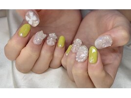 持ち込み☆フラワー☆韓国ネイル