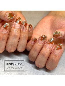 ユマニ バイ ヒート(Humani by HEAT)/バイカラーホイルネイル
