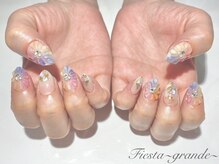 フィエスタ(fiesta grande)/グラデーションフラワーネイル
