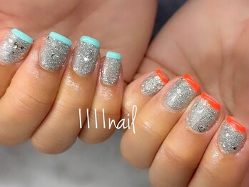 イチイチイチイチネイル(1111nail)/ネオンスキニーフレンチ☆