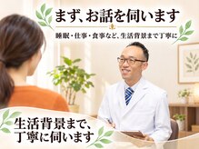 楽陽堂鍼灸院の雰囲気(不調のきっかけを生活環境や過去の情報から探ります)