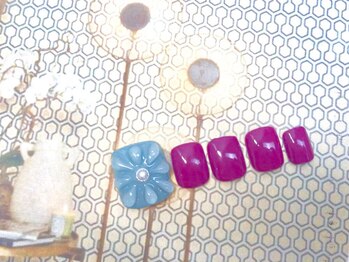 ネイルサロン&スクール ジーナ(GINA)/ちゅるんとお花ネイル