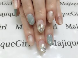 【大理石ネイル】