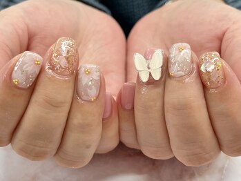 ディーネイル 京橋(D-nail)/立和名/華やか☆フラワーネイル