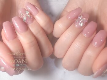 モアニ ヒロオ 渋谷店(MOANI Hiroo)/うるっと可愛いリボンネイル☆