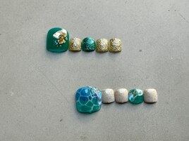 フットデザインネイルサンプル