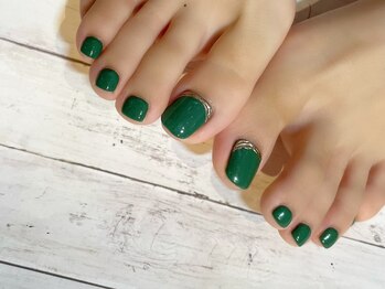 ダリア 西大寺本店(DAHLIA)/グリーン×ニュアンスアート