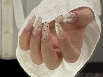 ネイルメゾン 池袋店(NAIL MAISON)/★ドットリボン¥6980