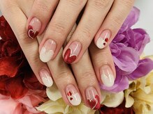 ダブルネイル(Double Nail)/【ほり】ハートフレンチ