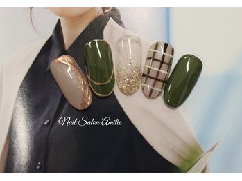 ネイルサロン アミティエ(Nail Salon Amitie)/チェック柄×nuance風