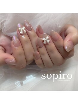 ソピーロ 三番町店(sopiro)/ガーリーリボンネイル