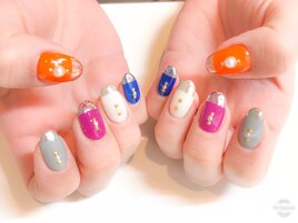 カラフルアートネイル
