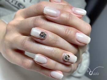 バイオアシス 麻布十番(by Oasis)/ホワイト×ピンクゴールドラメ