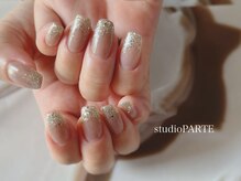 スタジオパルテ ネイルアイラッシュ(studio PARTE)/ワンカラー×ラメグラ