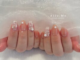 ツイードネイル(staff:mai)