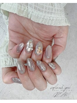 クリーム(Nail Atelier CREAM)/お任せ◎キラキラニュアンス