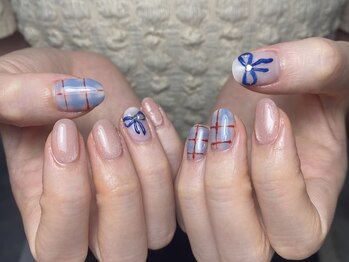 ユエム(UM)/手描きリボン