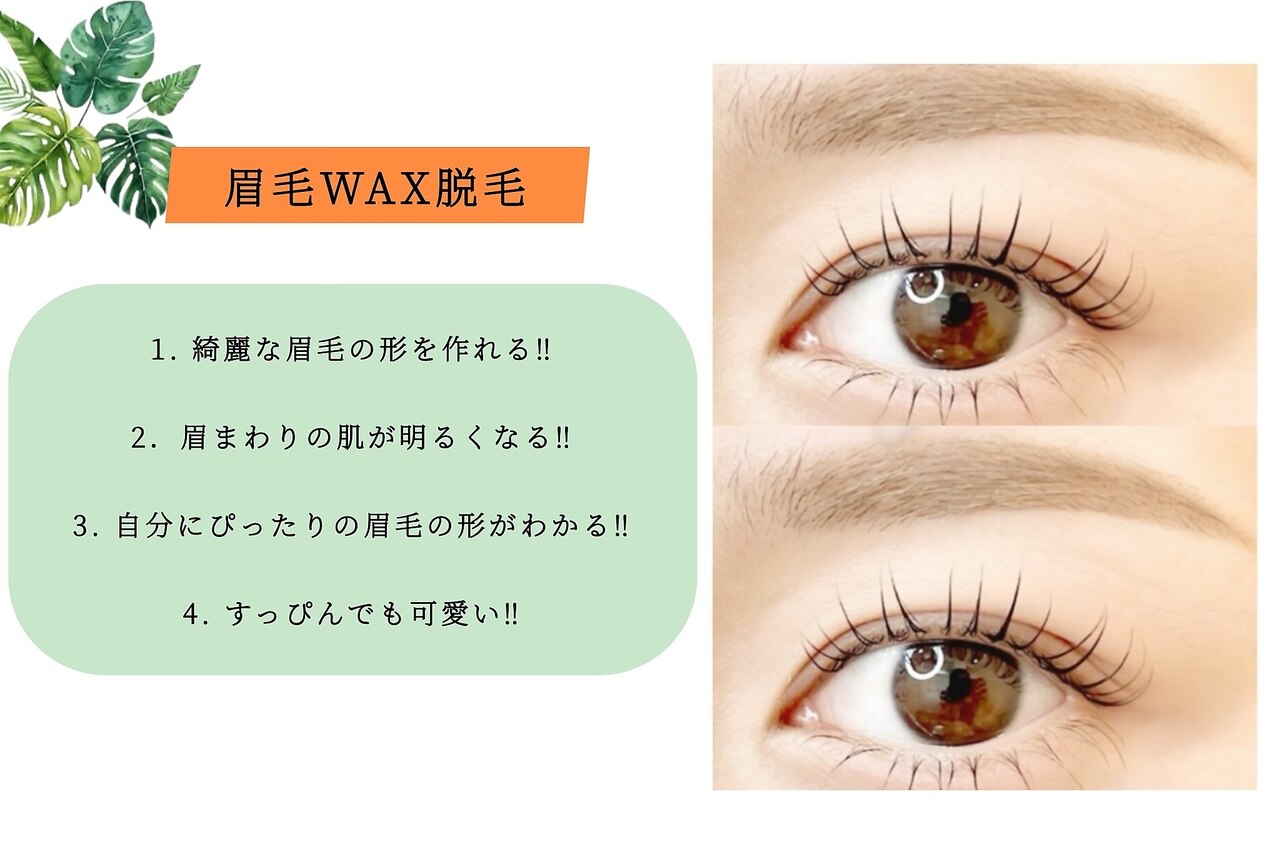 【眉毛】眉WAX脱毛（1回）＆スタイリング☆