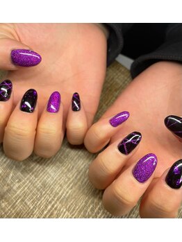 爪屋べっぴん堂/パープル&ブラック