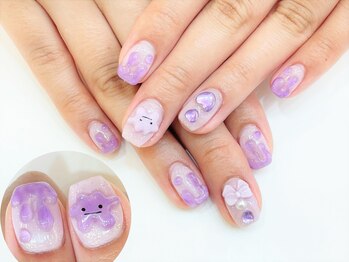 ネイルコレクション ピンク(Nail Collection Pink)/ジェル放題+キャラ♪メタモン
