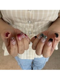 color gradation × clear stone