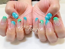 爽やかブルー♪イベントネイル☆