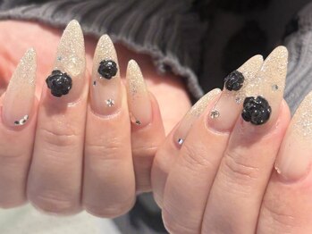 シェルネイル(SHELL NAIL)/バラ/ラメグラ/staff:otsuka