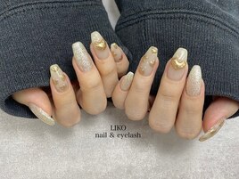 ゴールドハートネイル