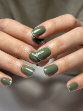 mjuk. 【ミューク】《ネイル/ワンカラー/マグネット/フィルイン》/スキニーフレンチ