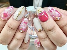 ダブルムーンビューティフル(DOUBLEmoonBeautiful)/先日のお客様ネイルです♪