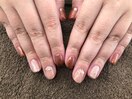 ブラウン系上品ネイル