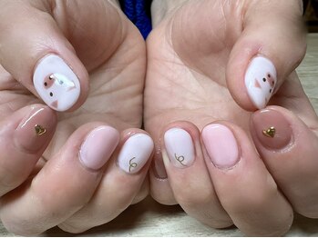 アミュリー ネイル アトリエ(Amury nail atelier)/ハート ヌーディー スタッズ