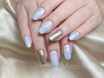 メルシー(Merci)/韓国風オーロラネイル