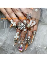 エスフィーネイルサロン ブリーユ(Esfy nailsalon Brille)/推しカラーでゴテゴテネイル
