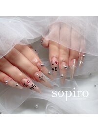 海外風アイラブネイル