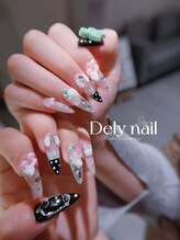 デリーネイル(Dely_nail)/モノトーンのゴシックネイル