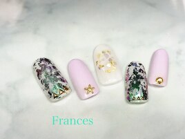 ホイル×シェルネイル