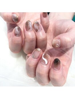 アース コアフュールボーテ 松本庄内店(EARTH coiffure beaute)/ニュアンスネイル　9500円