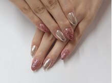 ネイルサロンミキ 横浜(MIKI)/ミラーネイル　キラキラ