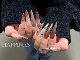 バレンタインネイル