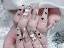 チェックネイル×マグネット
