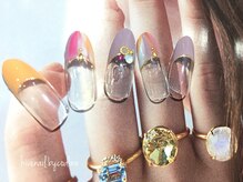 ハイブネイル(Hive nail)/カラフル春フレンチネイル